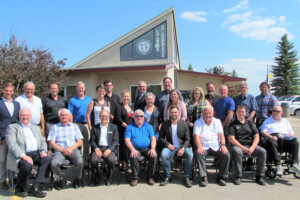 On June 20, 2018, in celebration of the Chamber’s 120th Anniversary, a number of Former Presidents of the Chamber gathered for a photo and a meet and greet.
Front Row L to R:
Ray Malinowski – 1987; Ken Laxdal – 1991; Terry Ortynsky – 1989; Don Rae – 2014; Mike Popowich – 2018; Brent Murdock – 2017; Todd Haas – 2004; and Bill Oliver – 1985.
Middle Row L to R:
Loreen Poier – 1996; Dolores Harris – 2011; Donna Brown – 1990; Lori Walsh – 2008 & 2009; and Amie Evans – 2013.
Back Row L to R:
Corey Werner – 2016; Larry Hilworth – 1998; Rick Schrader – 2007; James Wilson – 2006; Joel Martinuk – 2015; Ron Balacko – 1982; Ron Irvine – 2012; Kevin Lukey – 2001; Lawrence Wegner – 2010; Doug Anderson – 1988; and Jason Farrell – 2005.
Contacted but unable to attend:
Allan Bailey – 1967; Lyle Walsh, 1993; Deb Schmidt – 1999; and Cheryl Denesowych – 2003. Former Presidents during the 120th Anniversary of the Chamber.