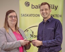 Trades & Skilled Labour Trades & Skilled Labour – New Outlook Refrigeration: Judy Henley presented the Trades & Skilled Labour Award, sponsored by Worksafe Saskatchewan to Cole Denesowych of New Outlook Refrigeration.